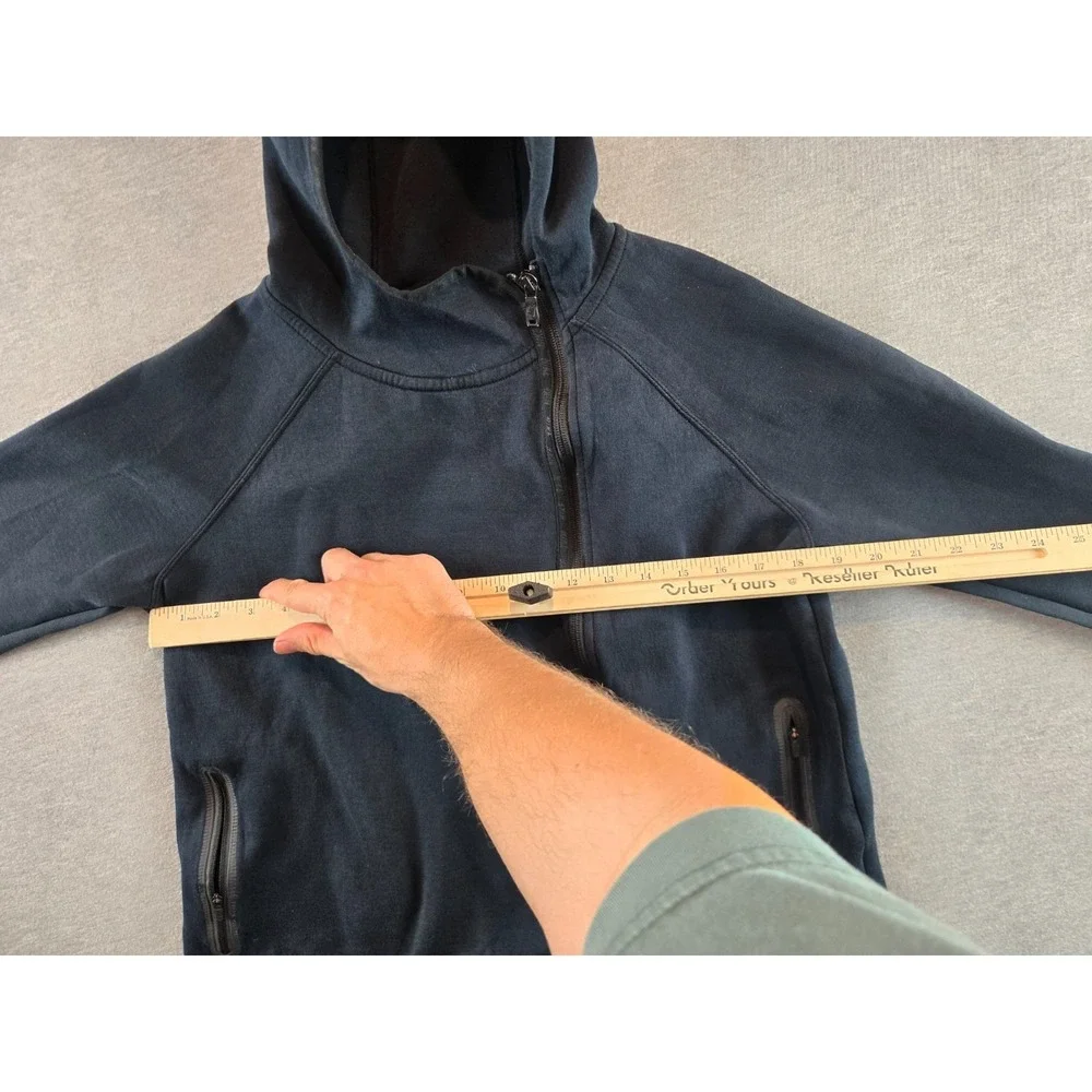 Nike Tech Hoodie Women Small Black Full Zip Asymmetric‎ Jacket Sweatshirt Drill